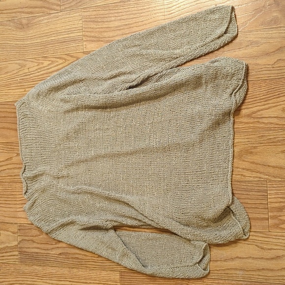 Krista Larson loose knit cardigan one button open front designer one size - Picture 4 of 5